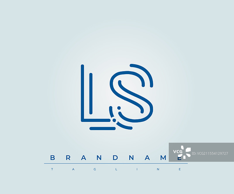 LS科技字母标志模板图片素材