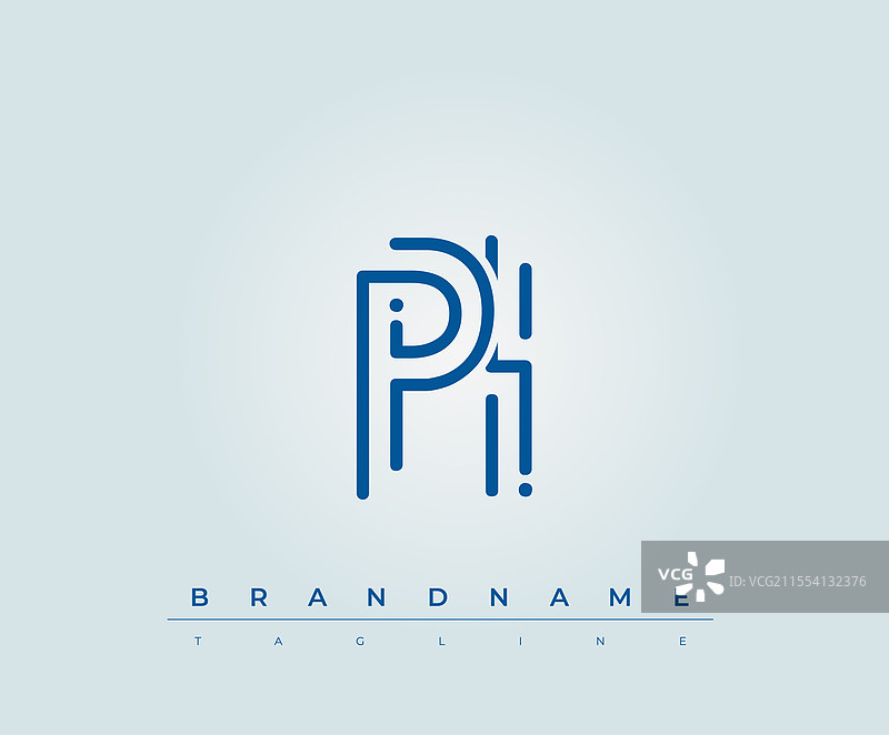 π科技字母标志模板图片素材