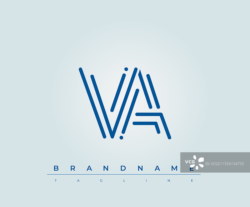 VA科技字母标志模板图片素材