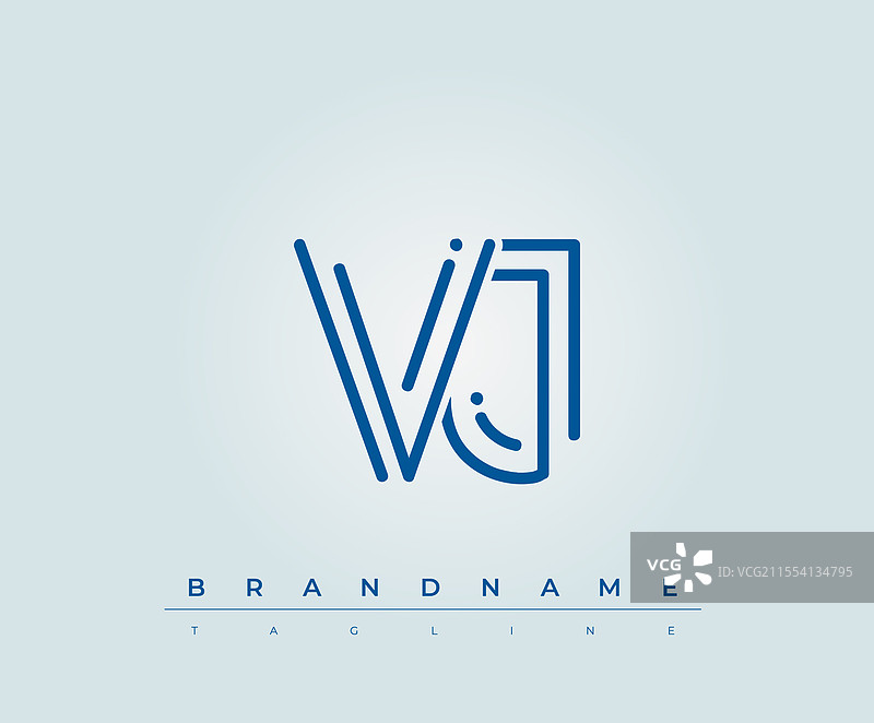 vj科技字母标志模板图片素材