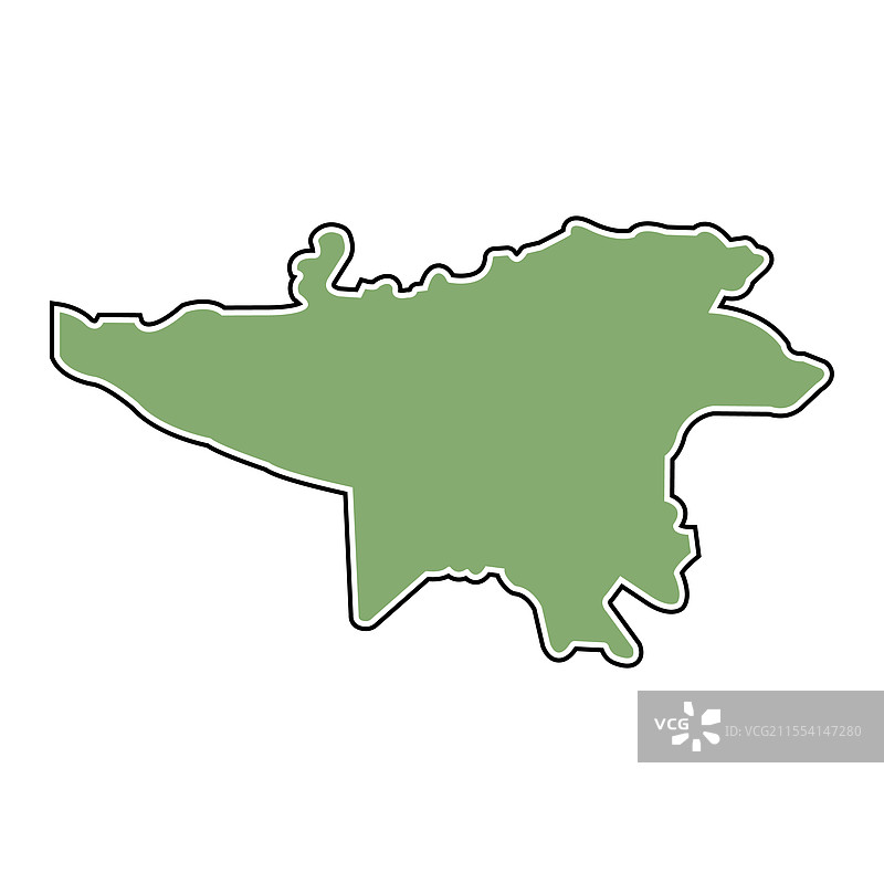 德黑兰，伊朗首都的地图图片素材