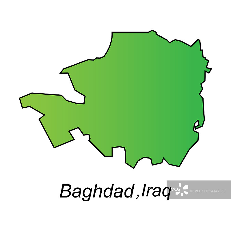 伊拉克首都巴格达的地图图片素材