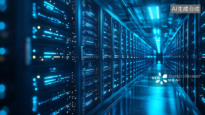【AI数字艺术】服务器数据处理图片素材
