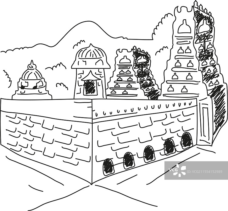 提鲁马拉寺的建设图片素材