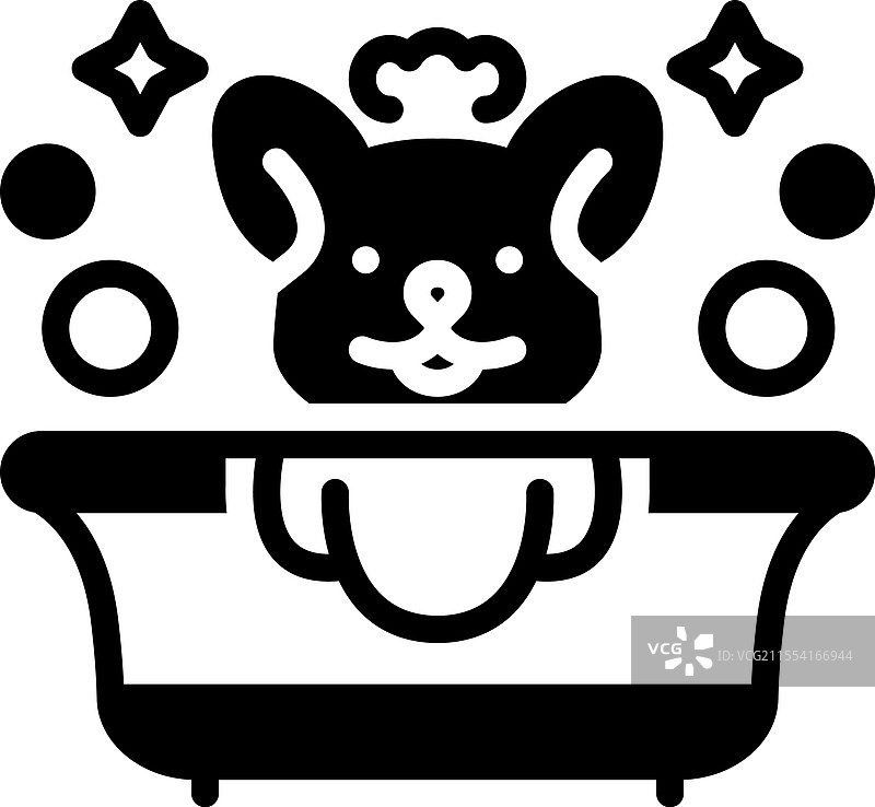 洗澡的狗图片素材