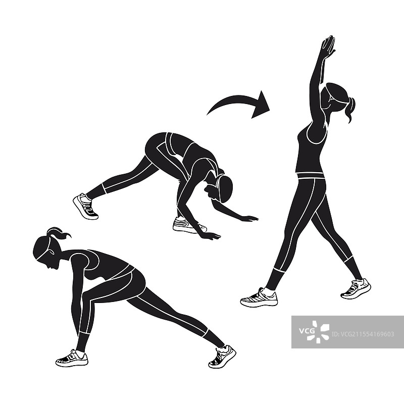 运动前热身拉伸图片素材