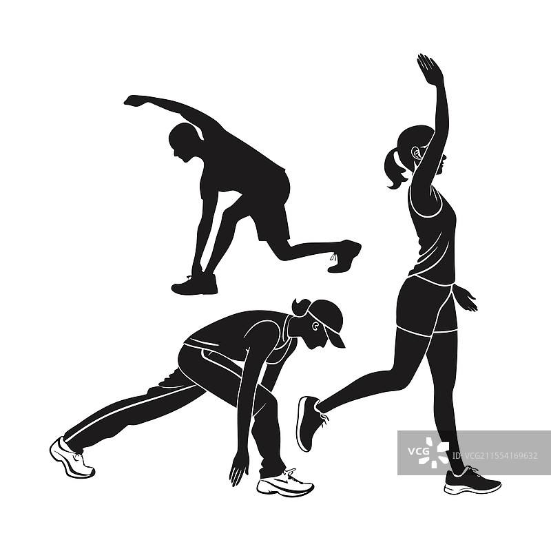 适合每个工作场合的动态和静态拉伸姿势图片素材