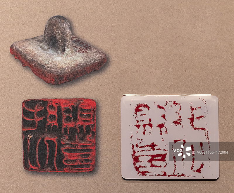 纯化县之印铜印 桂林市永福县苏桥镇盘洞村石灰窑旁采集 桂林博物馆图片素材