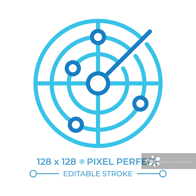 雷达双色线条图标图片素材