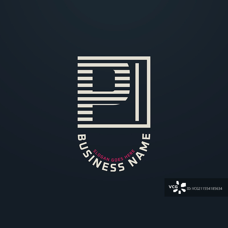 字母π的高级logo设计，现代商业风格图片素材