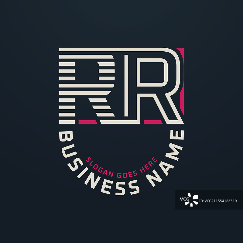 字母RR的高端logo设计，现代商业风格图片素材