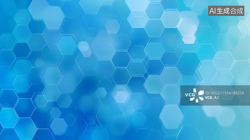 【AI数字艺术】六边形网格蜂巢科技背景图片素材