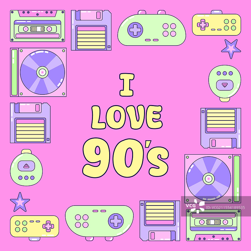 多彩的方框视频游戏和音乐图片素材