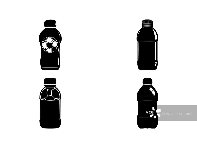 流线型轮廓的足球水瓶图片素材