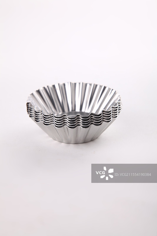 金属波纹小蛋糕模模具图片素材