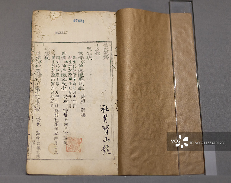 玉林杨氏家谱 清明德堂刻本 广西壮族自治区博物馆图片素材