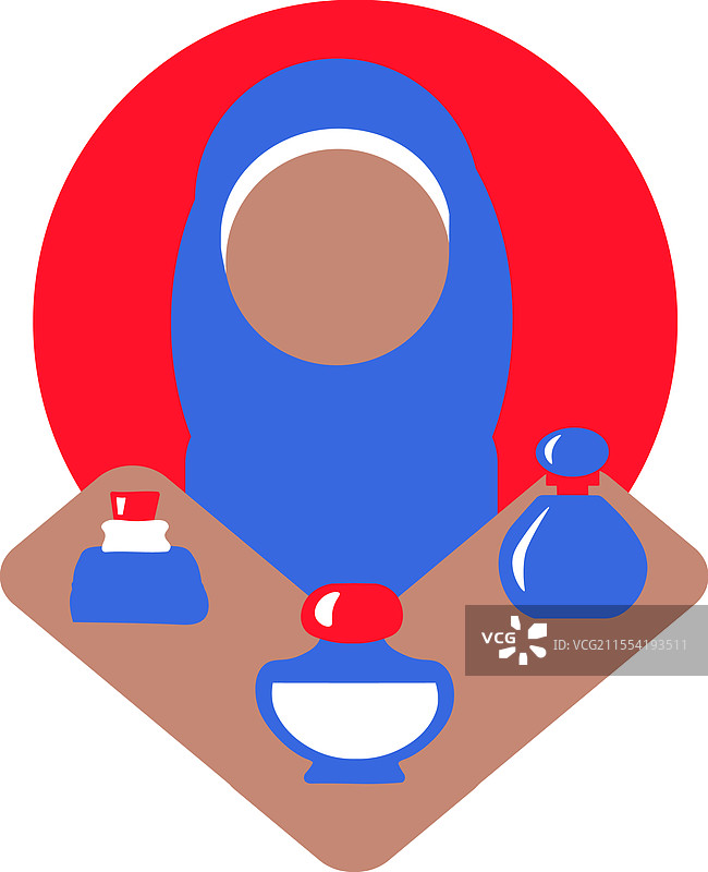 一位女性在购物时选择法国香水图片素材