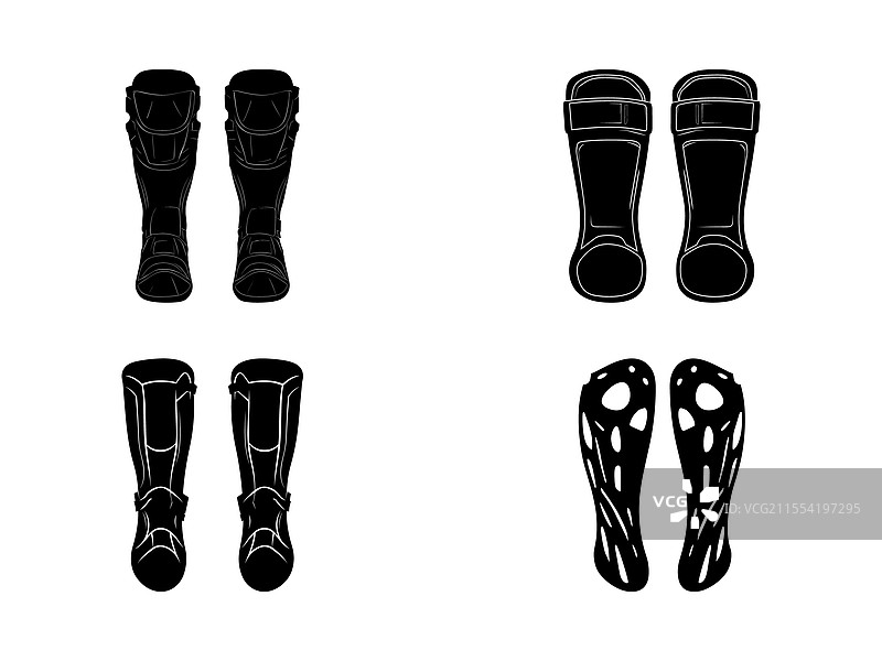 足球护腿板剪影图片素材