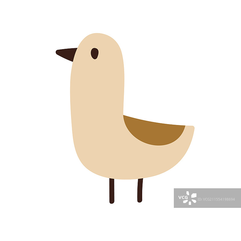 可爱的鸟以简单涂鸦风格呈现，幽默而迷人图片素材