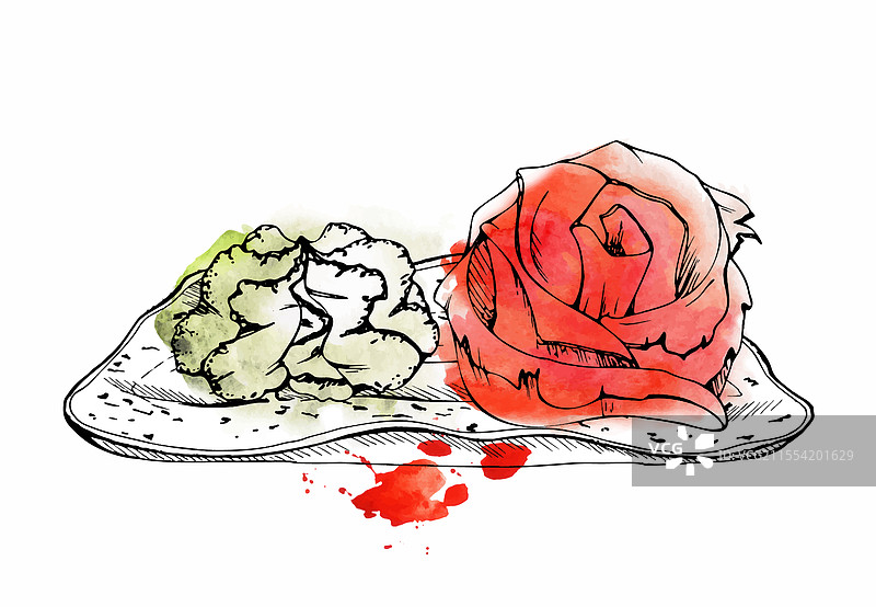 寿司刺身的日本食品配料：芥末图片素材