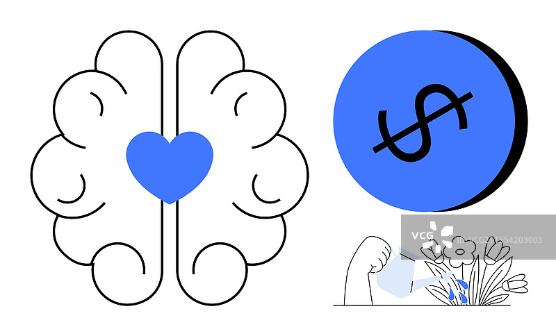 正念成长与财务稳定的心态图片素材