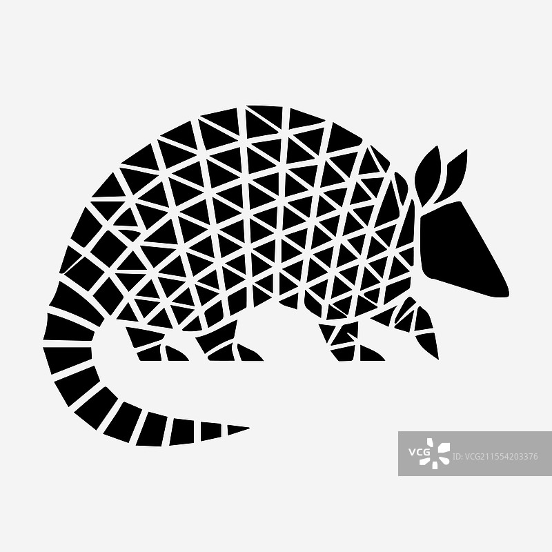 犰狳剪影图片素材