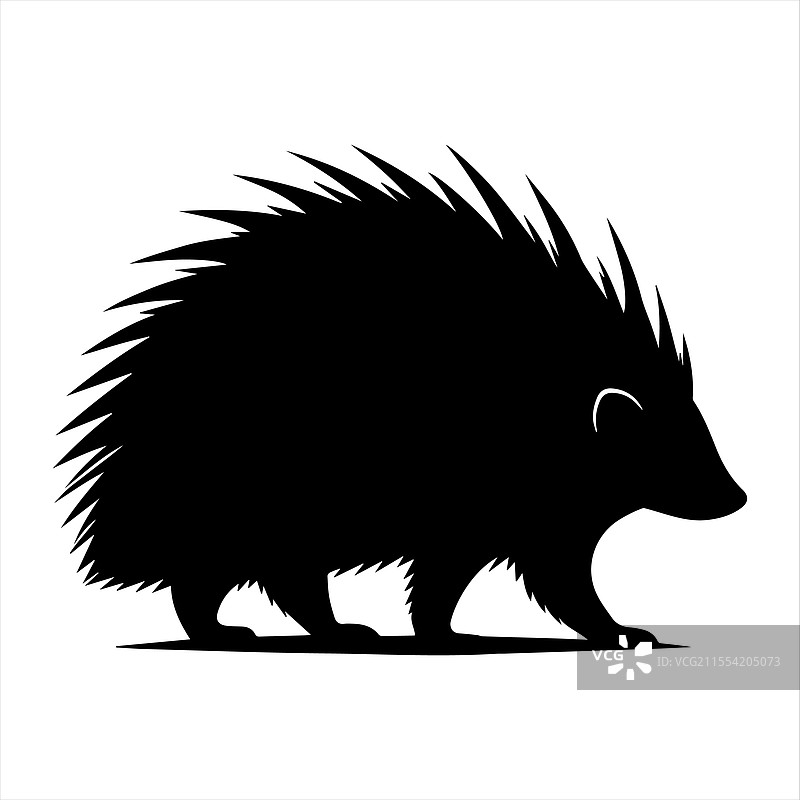 刺猬的刺状轮廓图片素材
