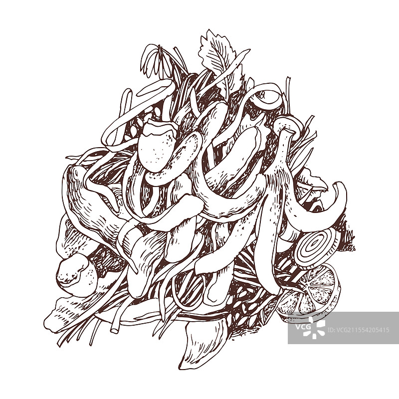 手绘的生物堆肥图片素材