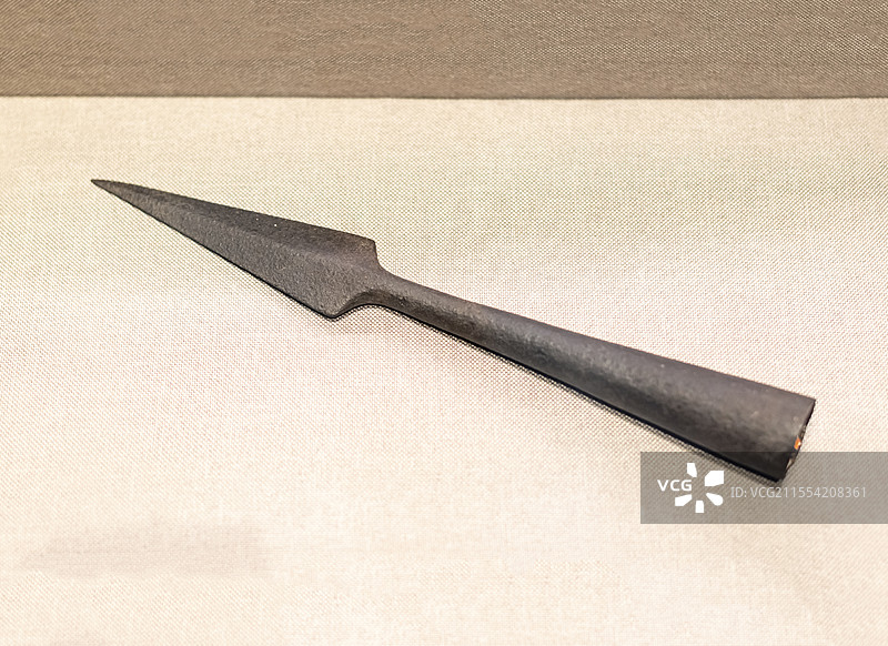 博白县民主抗日自卫军使用的梭标 民国 广西壮族自治区博物馆图片素材