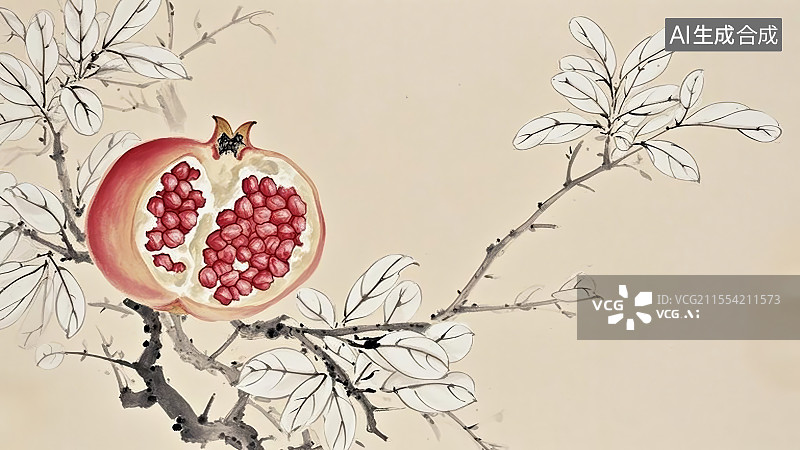 【AI数字艺术】石榴图片素材
