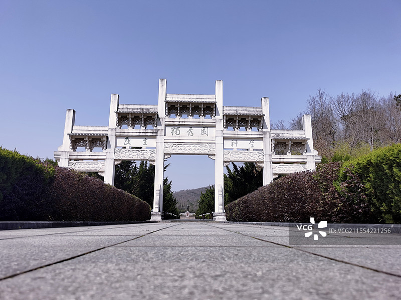 独秀园汉白玉石坊图片素材