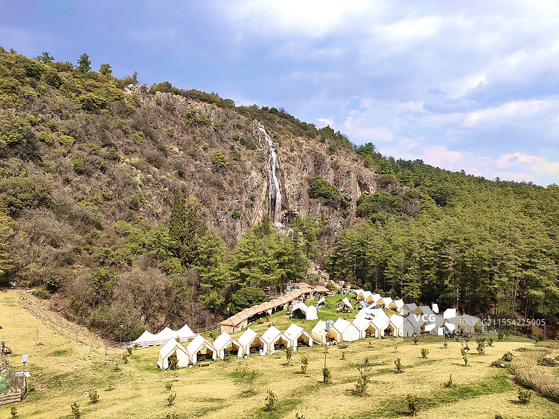 露营地俯拍图片素材