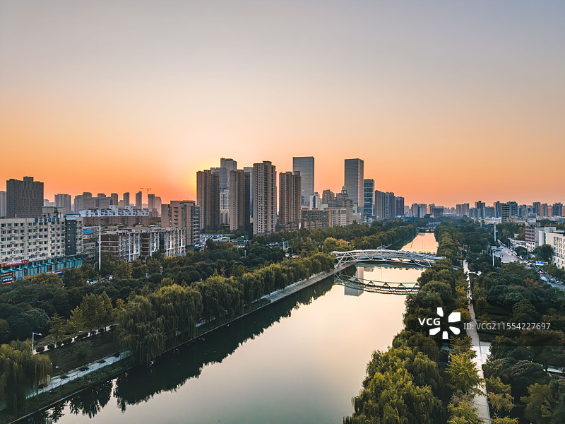 郑州金水CBD正弘城商圈航拍图图片素材