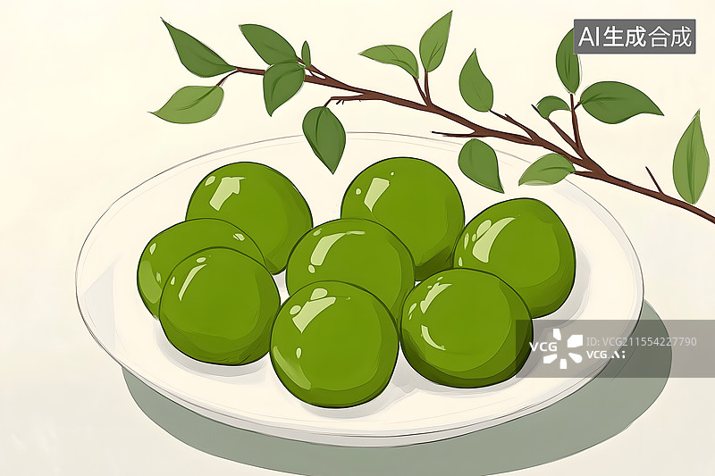 【AI数字艺术】青团图片素材