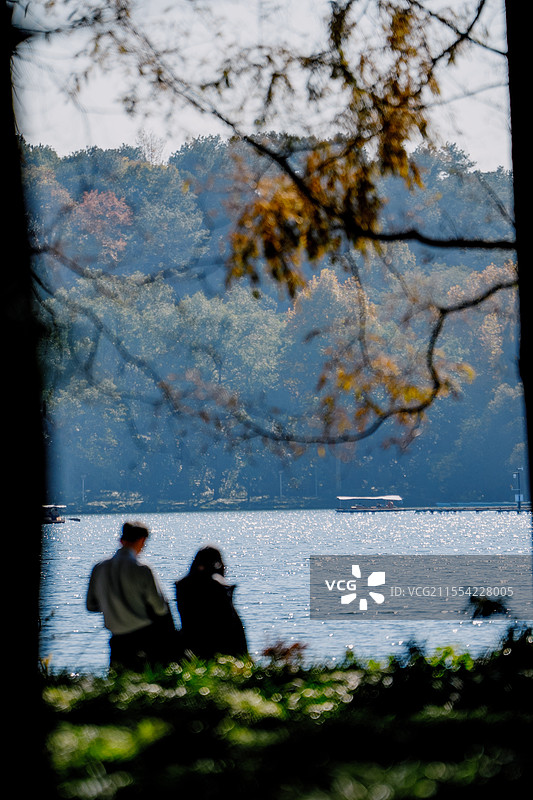 西湖 自然 美景 情侣 宁静 蜜月 唯美  创新图片素材