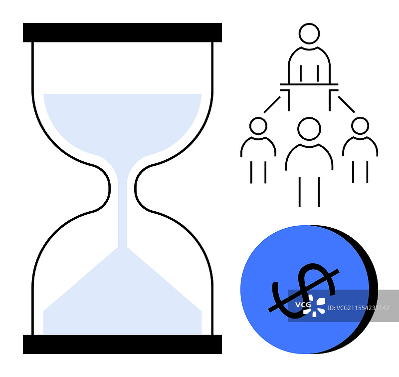 时间管理与组织层级图片素材