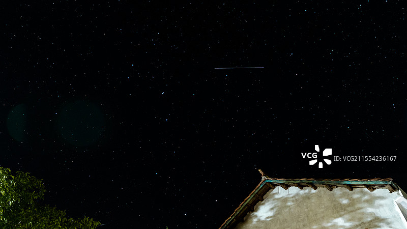 北斗七星与流星图片素材