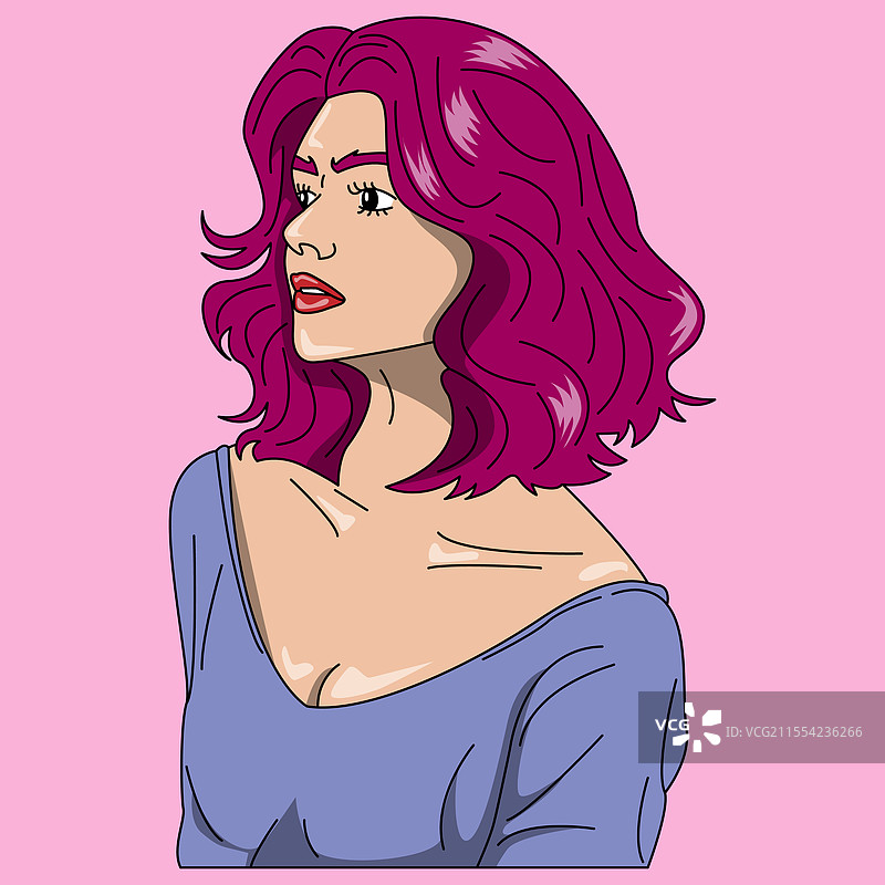 美丽女性的肖像图片素材