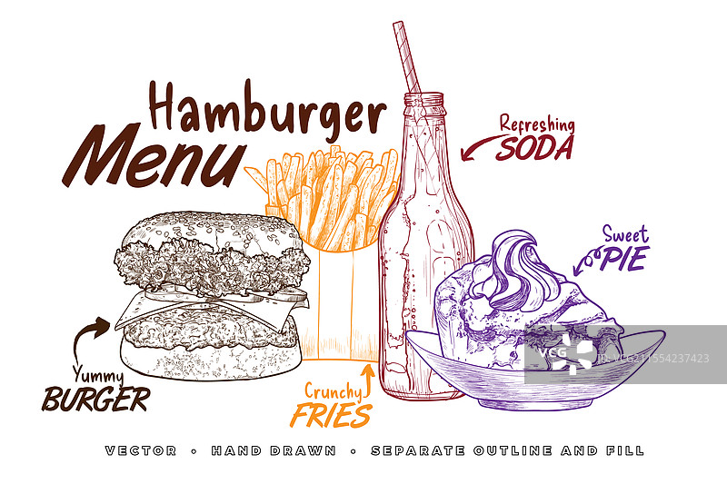 汉堡菜单模板设计图片素材