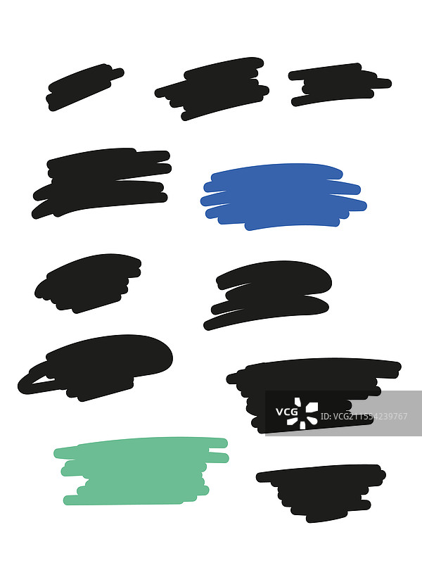 白色背景上的笔触图片素材