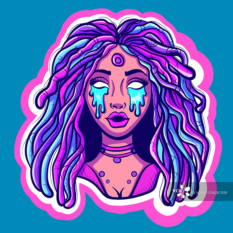 迷幻的迷离女性图片素材