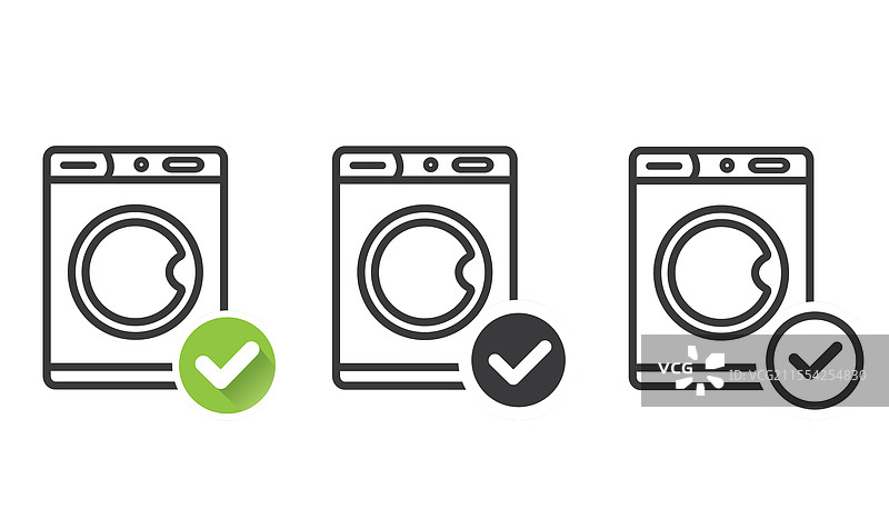 可水洗清洁剂符号经典扁平风格图片素材