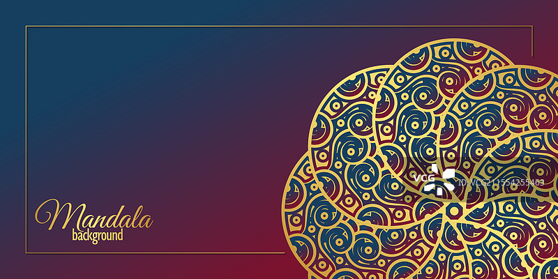 金色曼荼罗背景概念图片素材