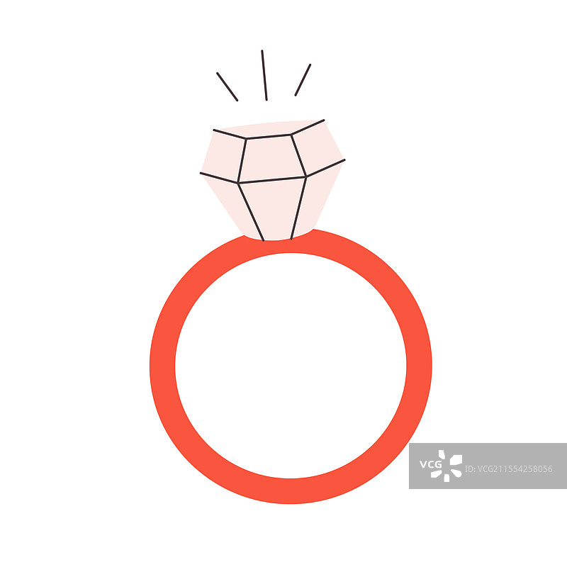 可爱的宝石金戒指，珍贵的订婚戒指图片素材