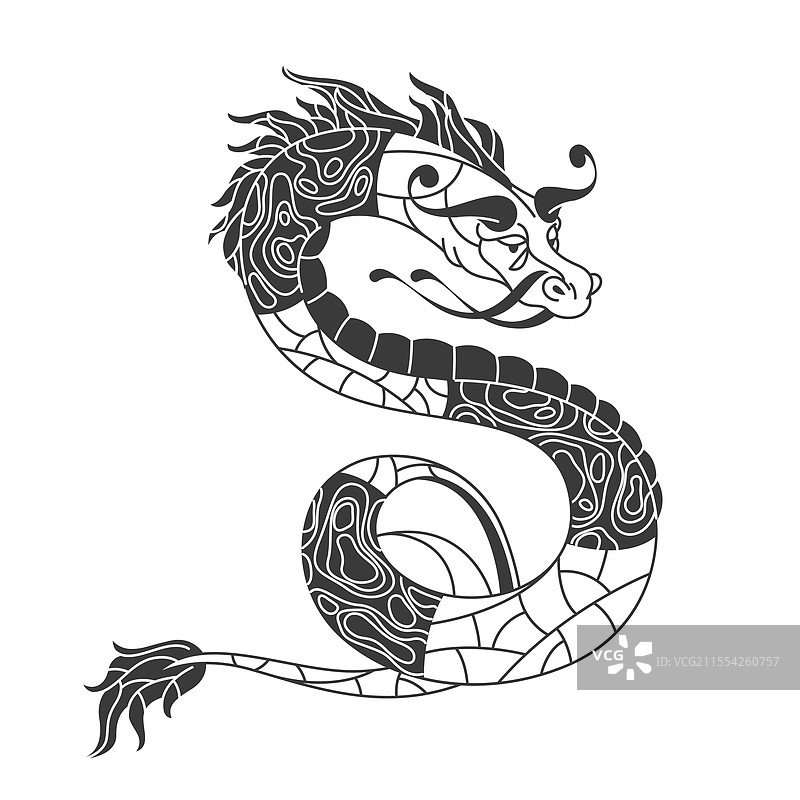 中国龙纹身 中国蛇图片素材