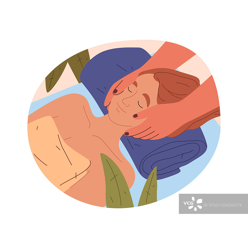 面部按摩美容疗法与护肤图片素材