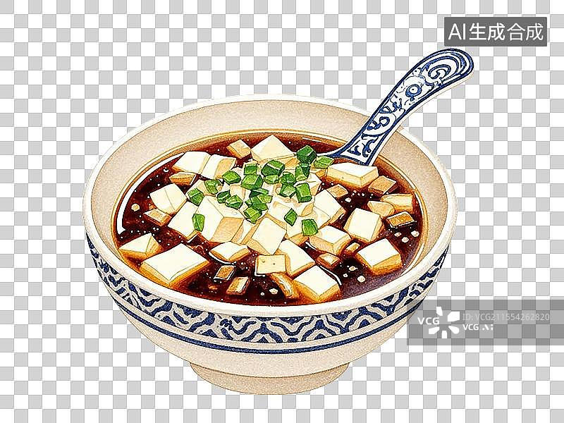 【AI数字艺术】豆腐脑，手绘画风格图片素材