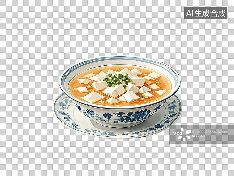 【AI数字艺术】豆腐脑，手绘画风格图片素材