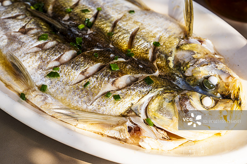 太湖三白，清蒸白鱼图片素材