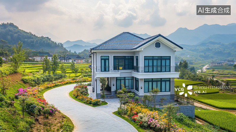 【AI数字艺术】写实风格乡村风景图片素材